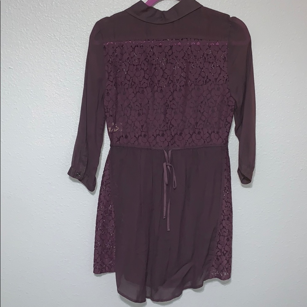 Purple tunic with lacy in the back by Free People - Picture 4 of 4